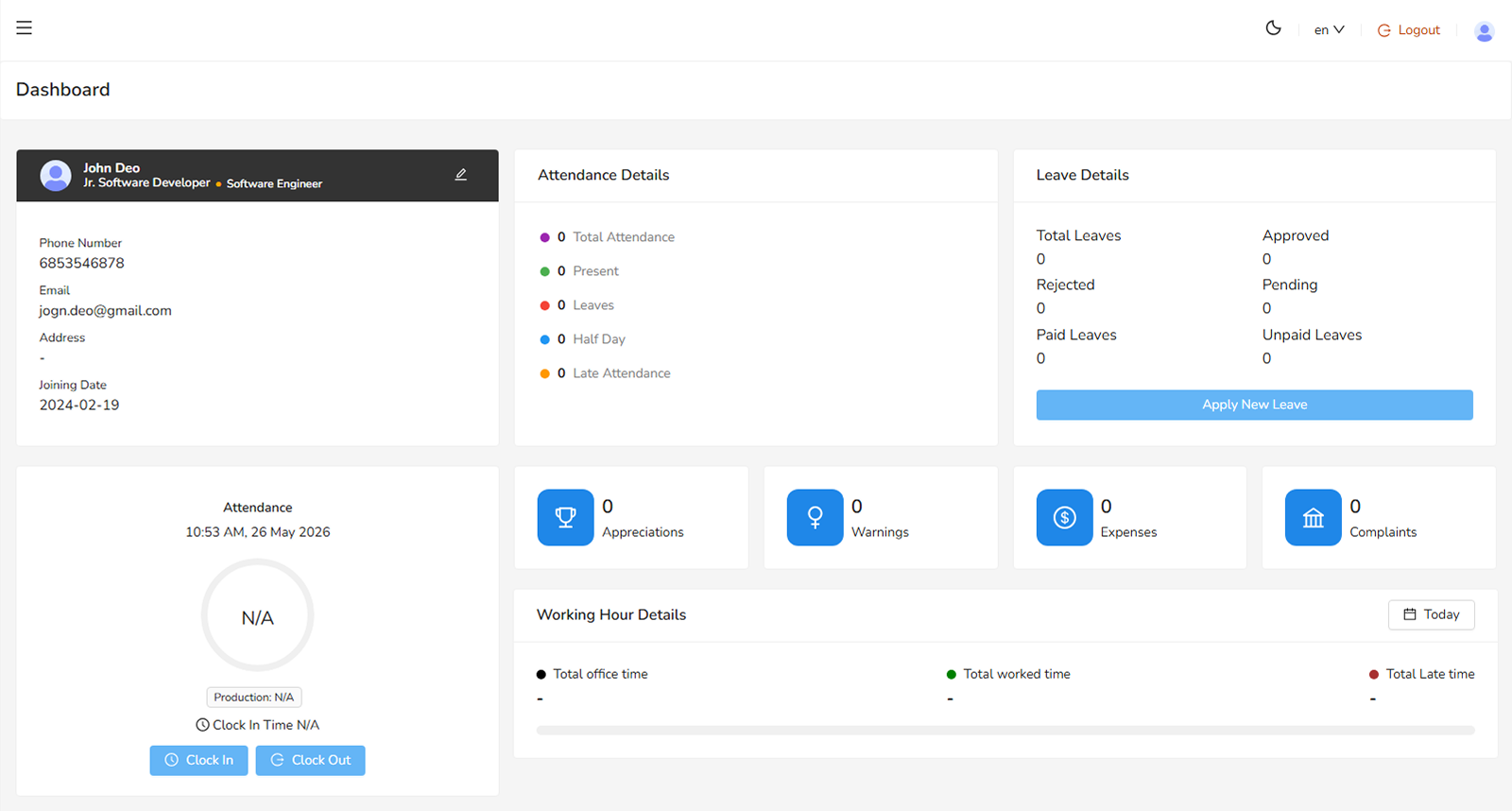 Employee Dashboard