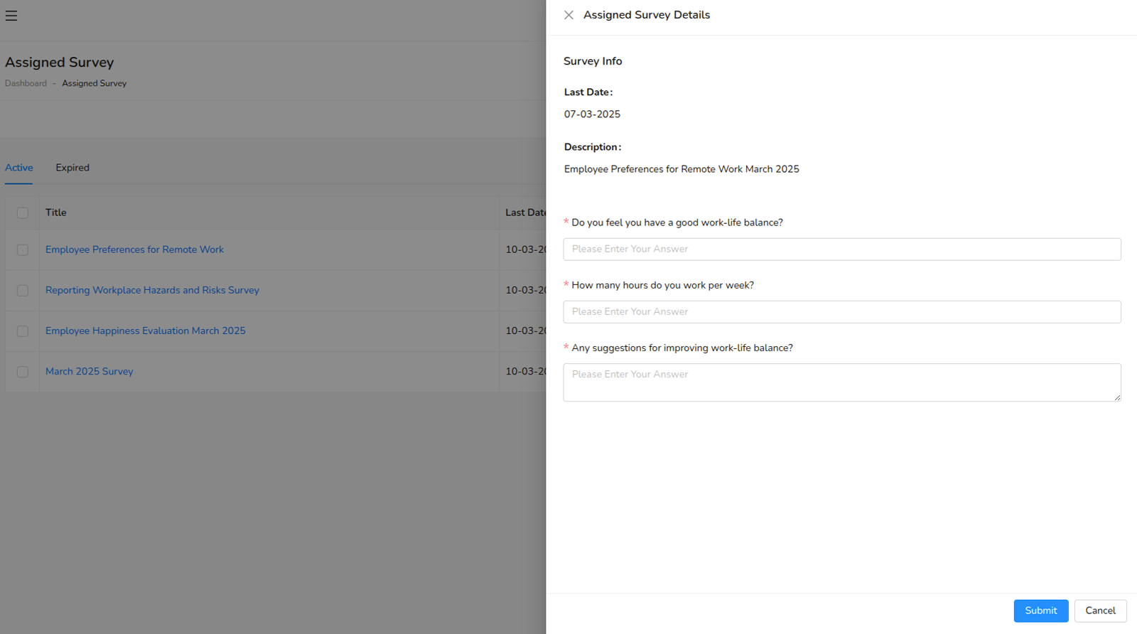 Survey Form